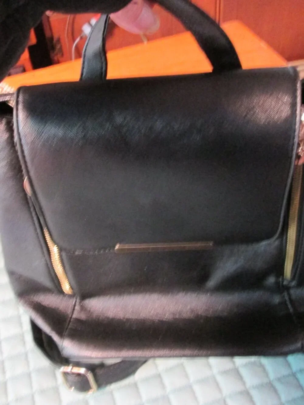 NWOT Kalklaguo black vegan friendly backpack daypack new no tag